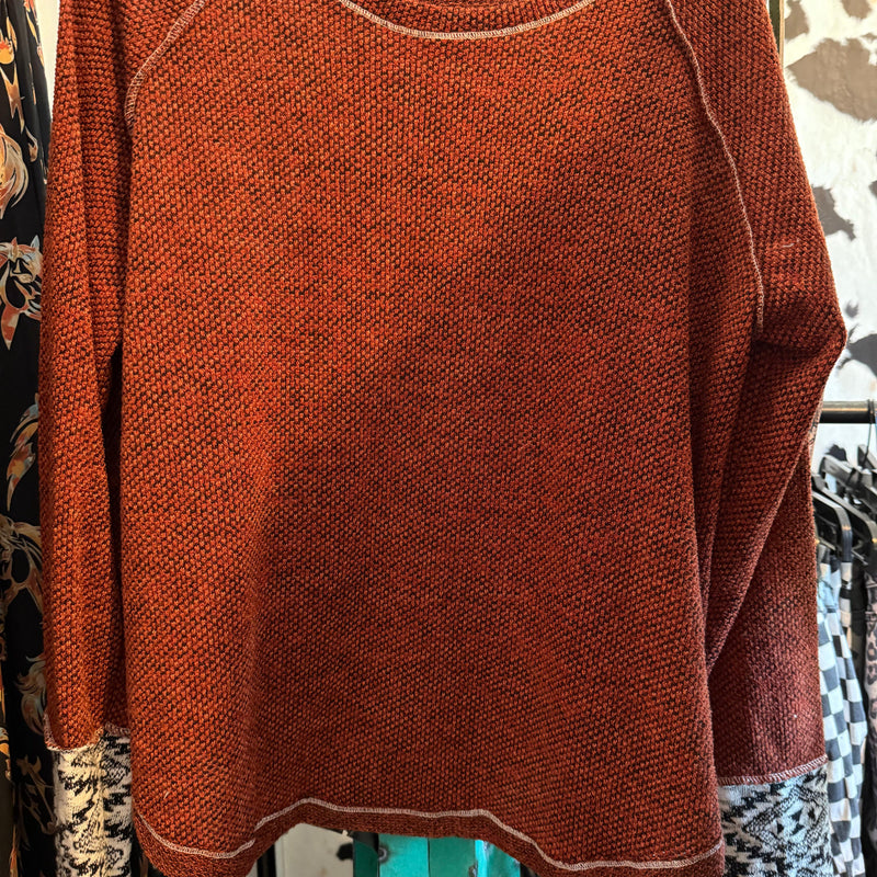 Aztec Sleeve Shirt -Plus size