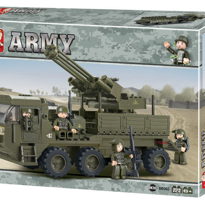Heavy Anti-Aircraft Transport Building Brick Kit