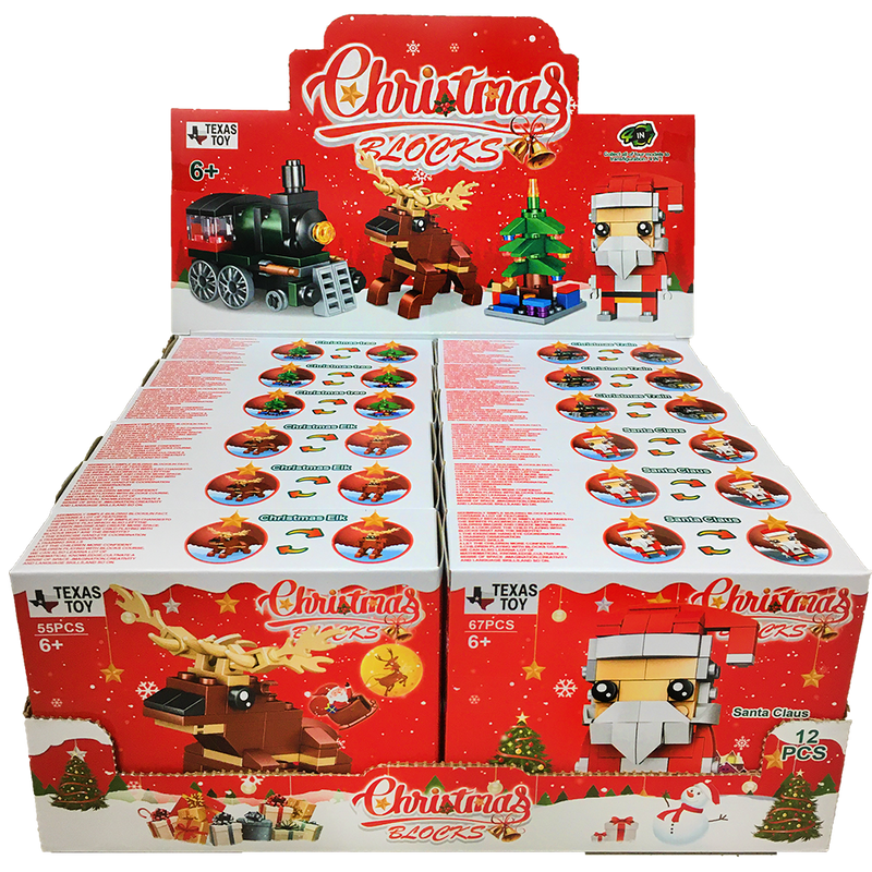 Christmas Blocks Display Set, Stocking Stuffer Brick Kits