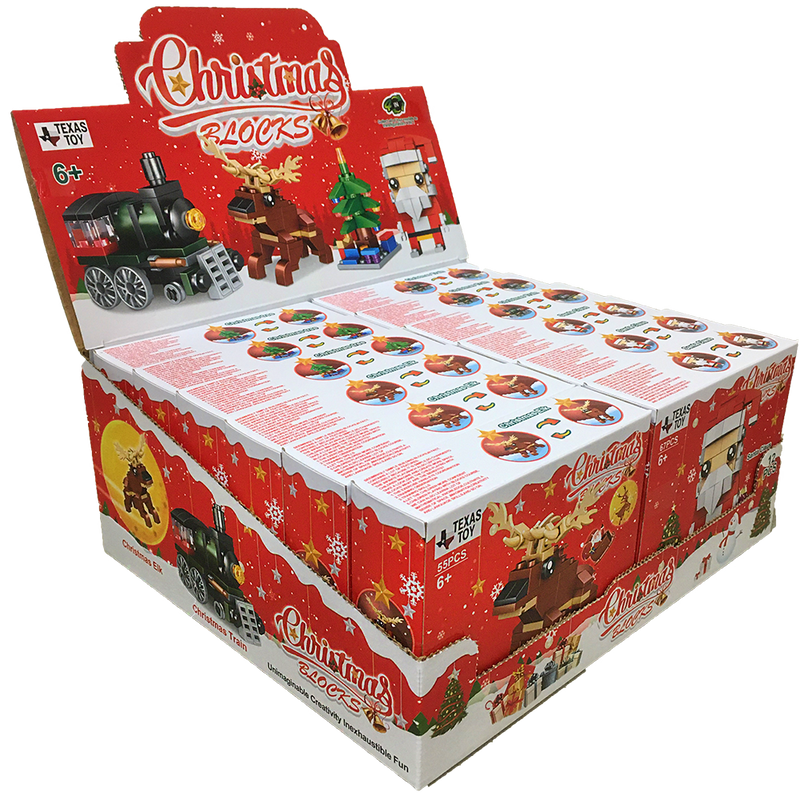 Christmas Blocks Display Set, Stocking Stuffer Brick Kits