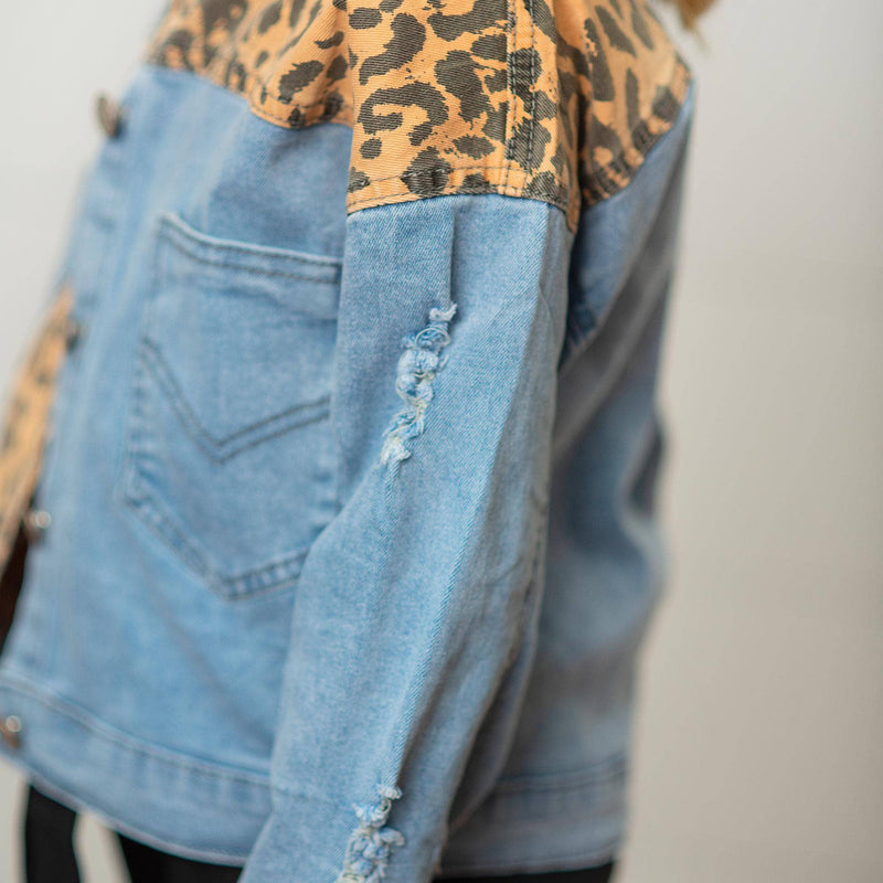 Kids Leopard Patch Jacket