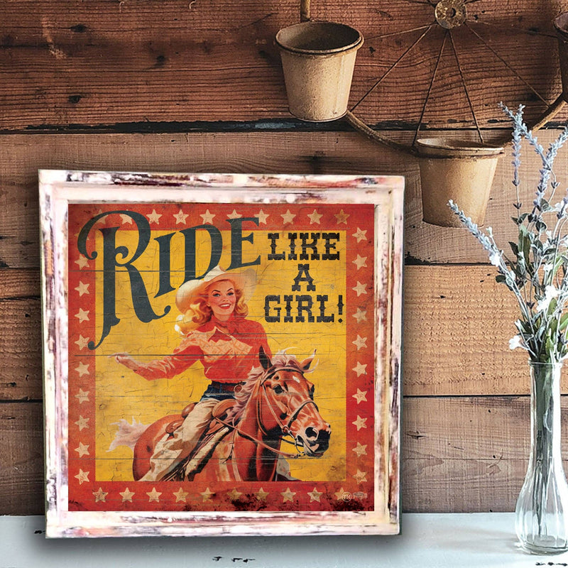 Ride Like a Girl w/Stars -Small
