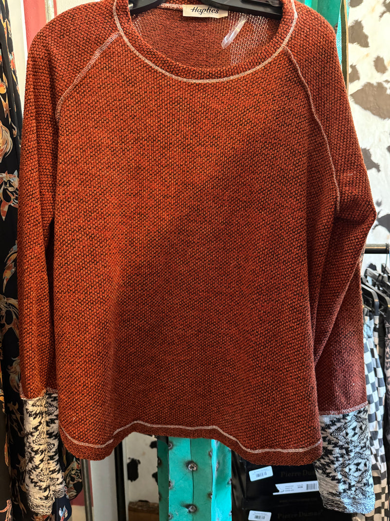 Aztec Sleeve Shirt -Plus size