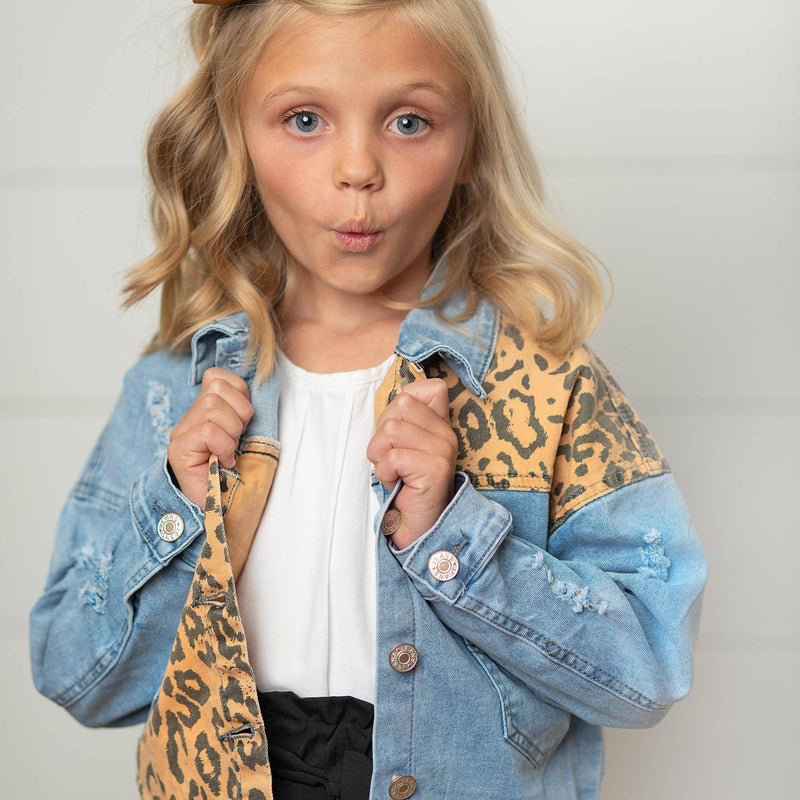 Kids Leopard Patch Jacket