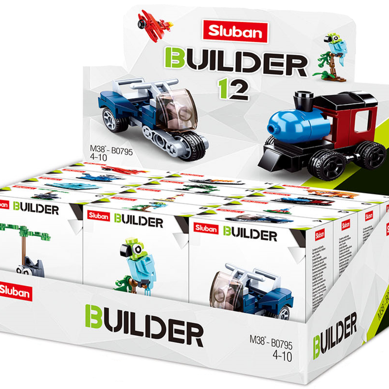 New Builder Assortment 12-in-1 Display Building Brick Set