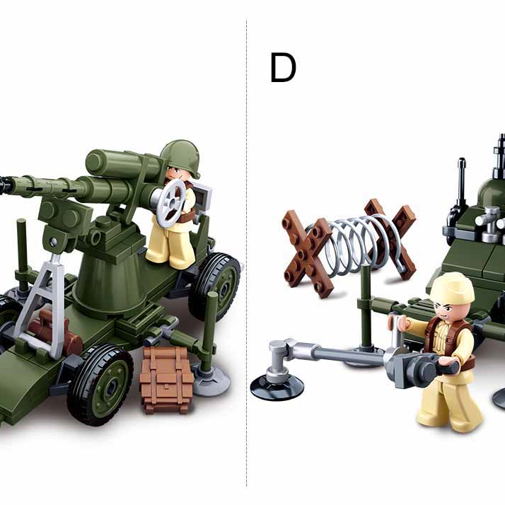 WWII 4-in-1 Army Half-Track Building Brick Set