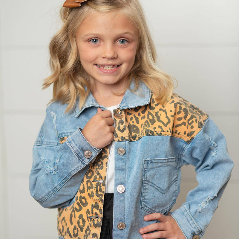 Kids Leopard Patch Jacket