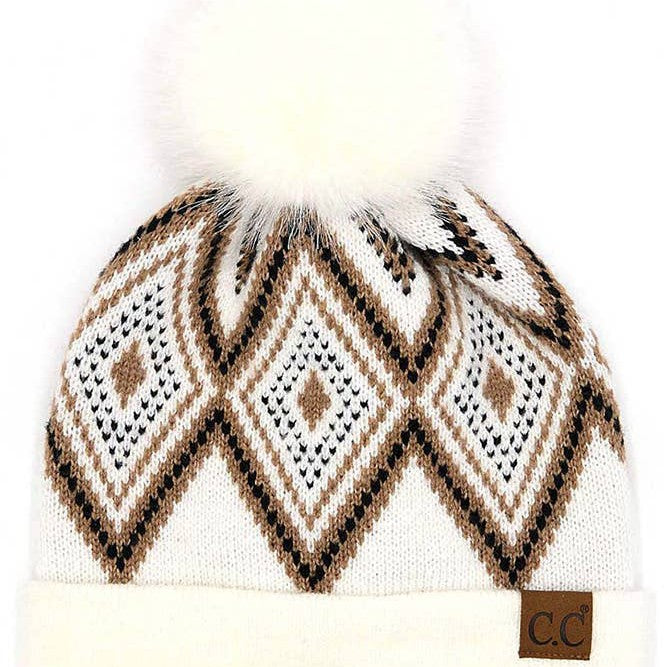 C.C Geometric Beanie