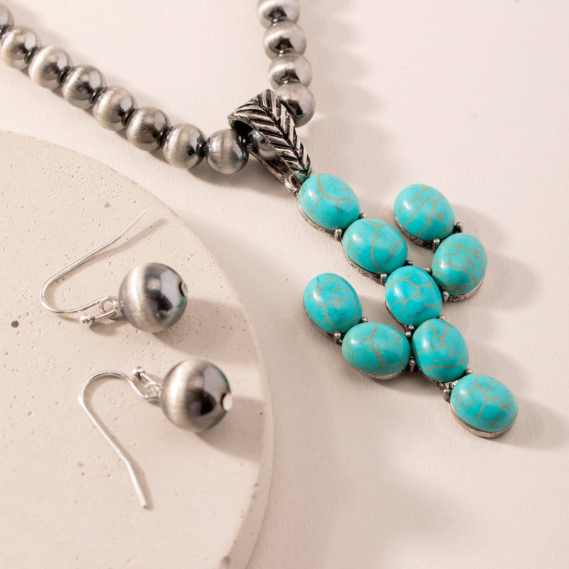 Cactus Pendant Necklace